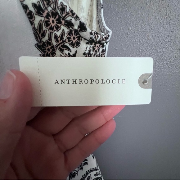 Anthropologie NWT Woodblock Midi Dress Floral Print Fit and Flare Women’s Sz 14 - Picture 8 of 13